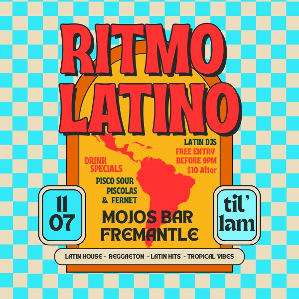 RITMO LATINO! live at MOJO'S BAR - Concert poster