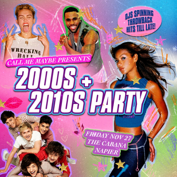 2000s + 2010s Party - Napier live at The Cabana - Concert poster