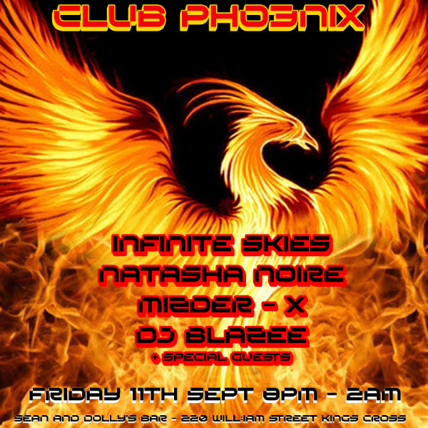 Club Phoenix live at Sean & Dolly's - Concert poster