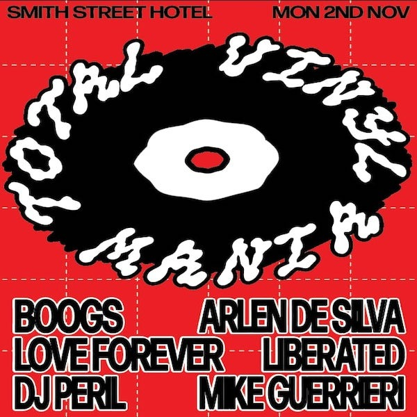 TOTAL VINYL MANIA live at A Smith St Basement - Concert poster