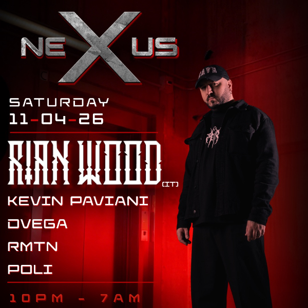 Nexus Saturday - Feat. RIAN WOOD live at Tempo Nightclub in Surfers Paradise on April 11, 2026 - Concert poster