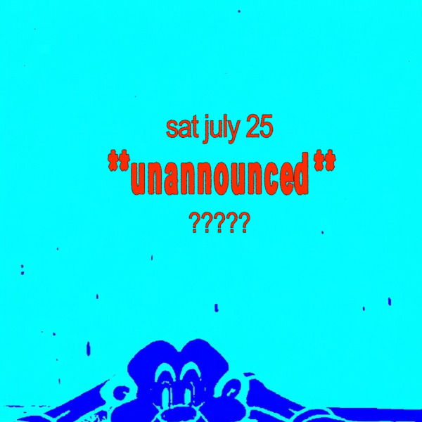 **unannounced** live at boomroom - Concert poster