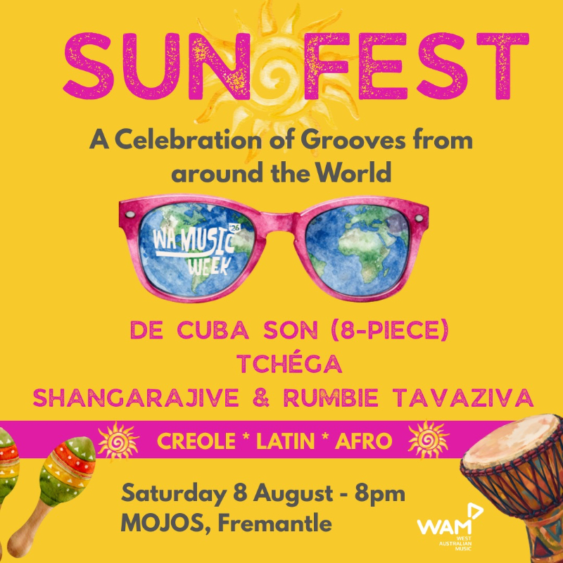 Sun Fest: A Celebration of Grooves from around the World live at MOJO'S BAR - Concert poster