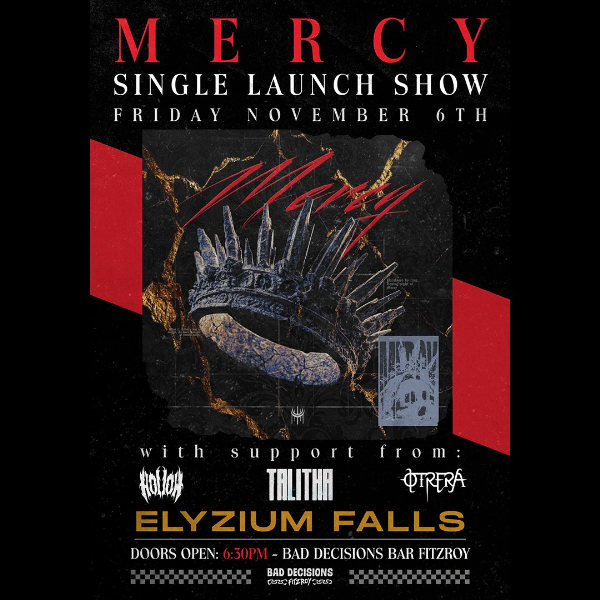 Mercy Single Launch Show live at Bad Decisions Bar - Concert poster