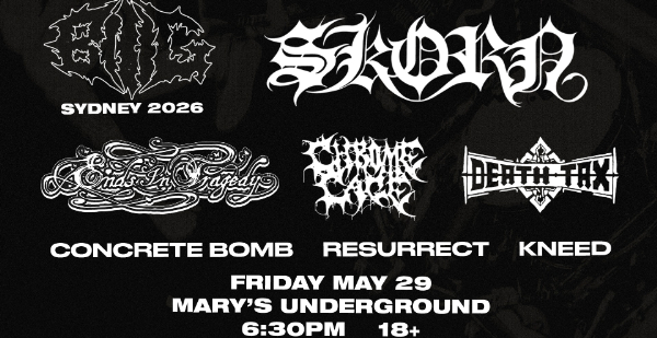 BIG Sydney 2026 live at Mary's Underground - Concert poster