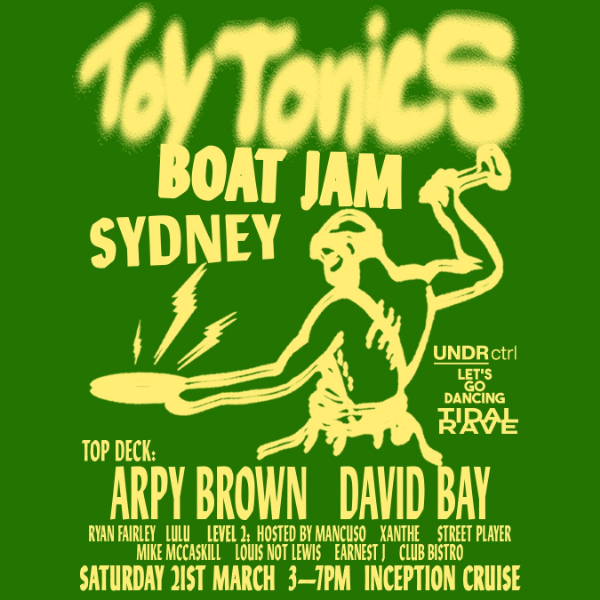 TOY TONICS JAM BOAT PARTY live at Inception Cruise in Darling Harbour on March 21, 2026 - Concert poster