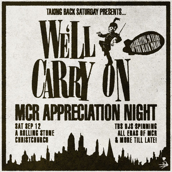 We’ll Carry On: MCR Appreciation Night - Christchurch live at A Rolling Stone - Concert poster