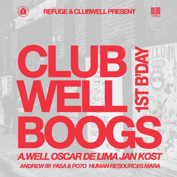 Clubwell's 1st Birthday with BOOGS live at Howler - Concert poster