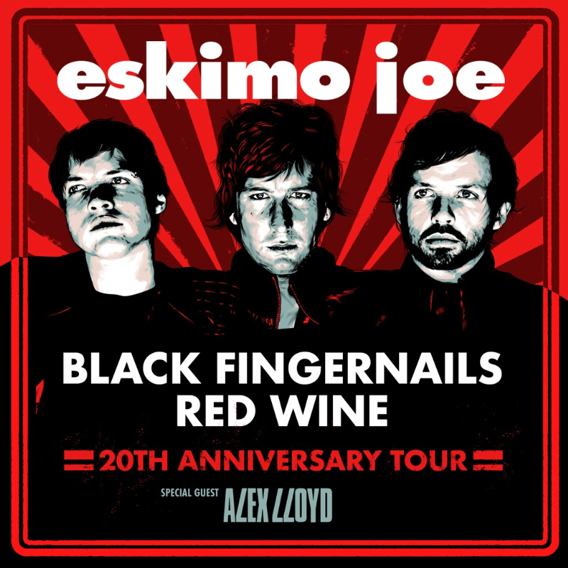 Eskimo Joe - Black Fingernails Red Wine 20th Anniversary Tour live at Freo.Social - Concert poster