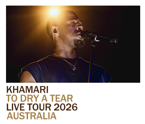 KHAMARI (USA) - 'To Dry a Tear' Australian Tour live at Northcote Theatre in Melbourne on May 29, 2026 - Concert poster