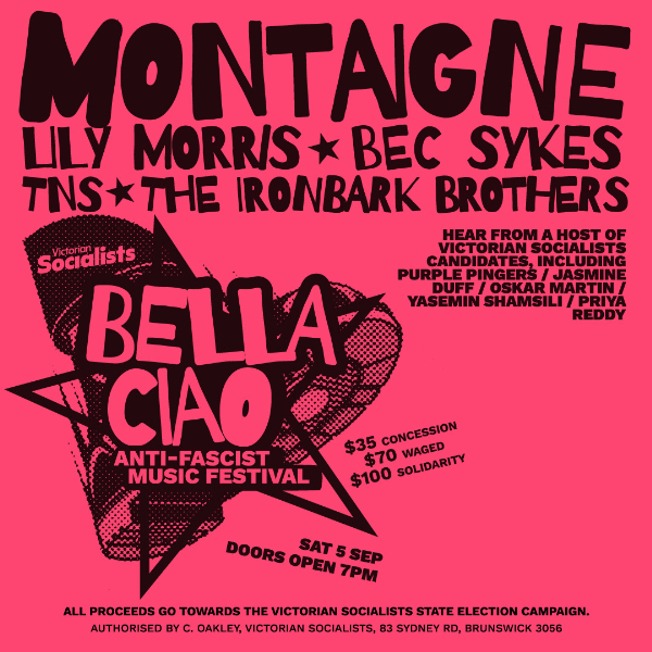Bella Ciao: Anti-Fascist Music Festival live at Thornbury Theatre - Ballroom - Concert poster