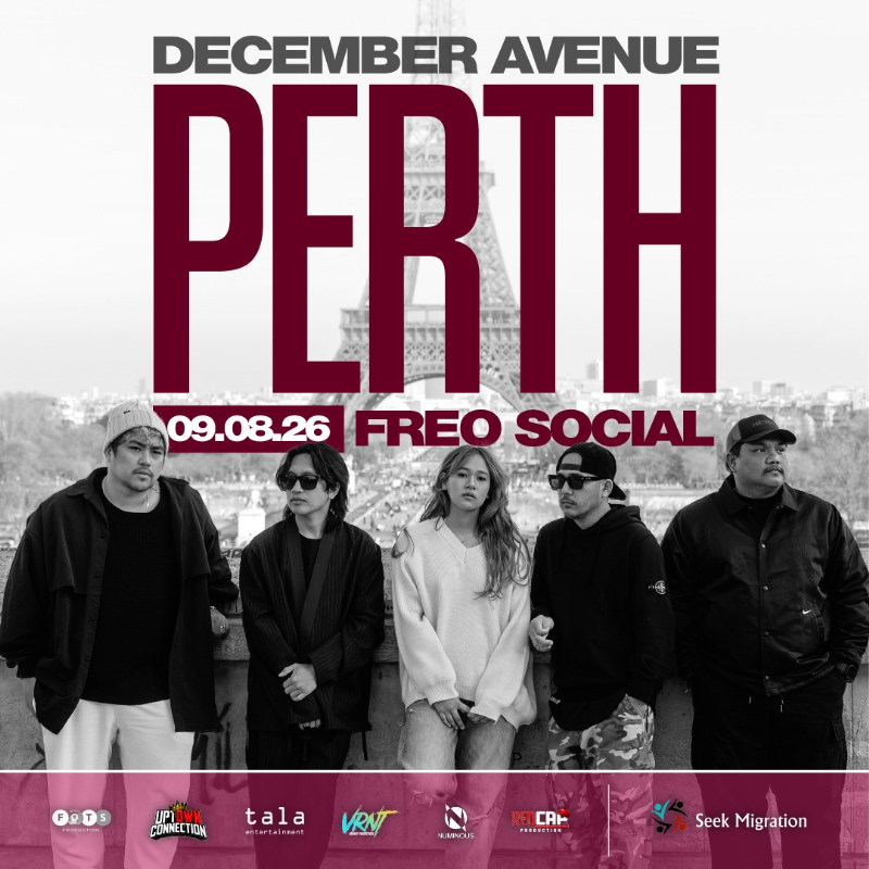 December Avenue POLARIS: Beneath The Same Sky Tour 2026 Australia & New Zealand live at Freo.Social - Concert poster