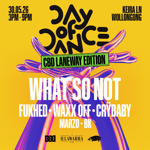 Day of Dance: CBD Laneway Edition live at Wollongong CBD Laneway in Wollongong on May 30, 2026 - Concert poster