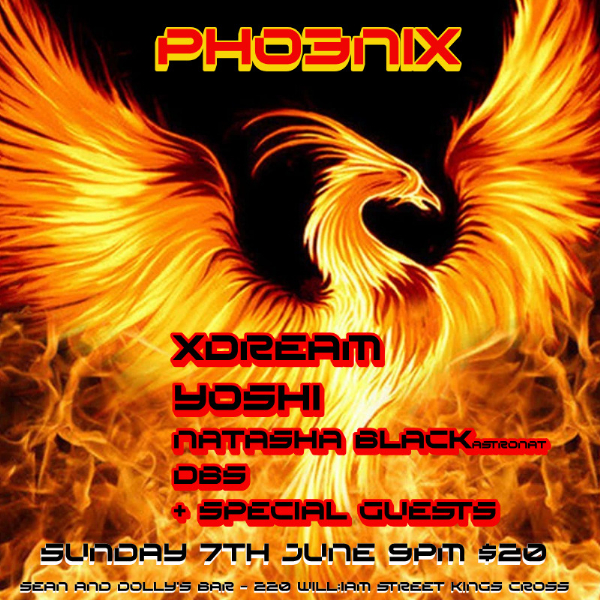 Pho3nix live at Sean & Dolly's - Concert poster