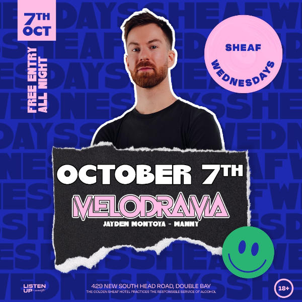 Sheaf Wednesdays | OCTOBER 7th 'w' MELODRAMA live at The Golden Sheaf - Concert poster