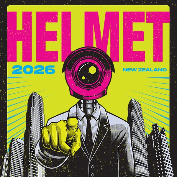 Helmet 2026 | Wellington live at San Fran in Te Aro on April 11, 2026 - Concert poster