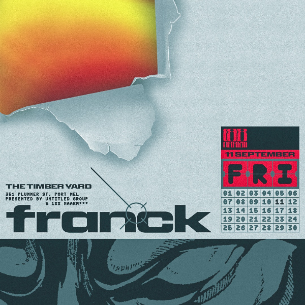 Franck live at The Timber Yard - Concert poster