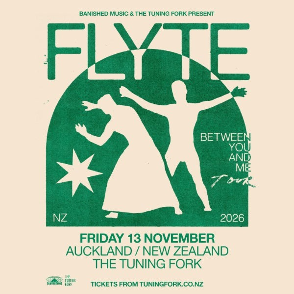 FLYTE | BETWEEN YOU AND ME | NZ TOUR live at Various Venues - Auckland, Wellington - Concert poster