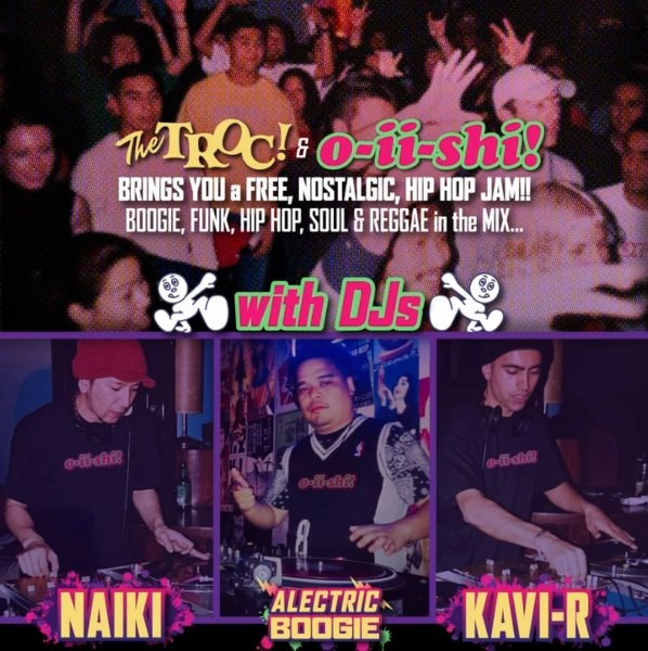 Nostalgic Hip-Hop Jam DJ's NAIKI, ALECTRIC BOOGIE, KAVI-R - FREE live at The Trocadero Room - Concert poster