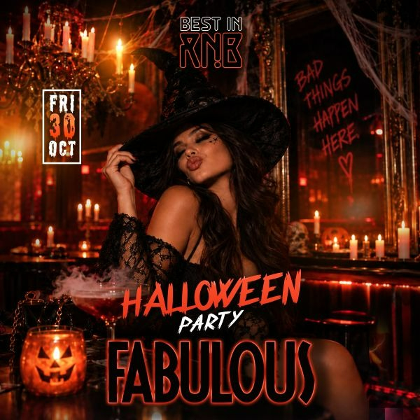 FABULOUS Fridays | Best in RNB - Halloween Party live at Level 3 Crown - Crown Melbourne - Concert poster