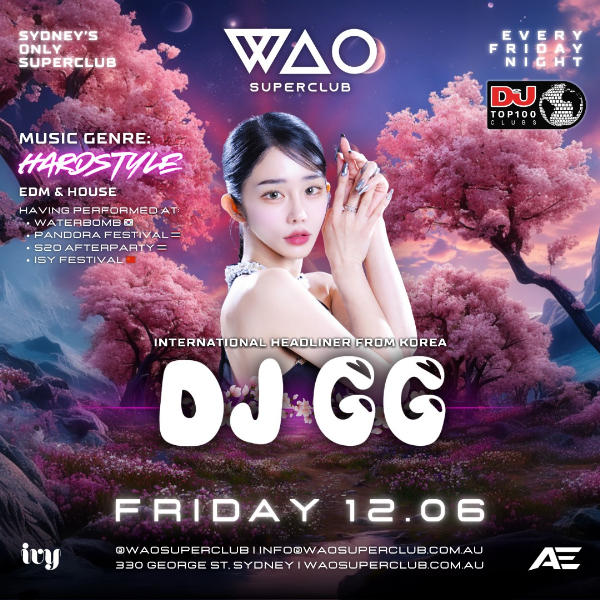 FRI 12 JUNE - WAO SUPERCLUB @ IVY live at ivy Sydney - Concert poster