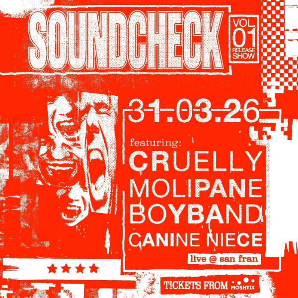 SoundCheck Release Show live at San Fran in Te Aro on March 31, 2026 - Concert poster