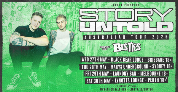Story Untold (FR/CA) - Sydney 18+ live at Mary's Underground in Sydney on May 28, 2026 - Concert poster