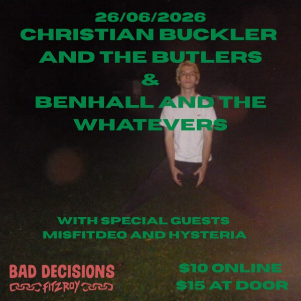 Christian Buckler live at Bad Decisions Bar - Concert poster