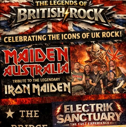 The Legends of British Rock  - Iron Maiden & The Cult Tributes live at The Bridge Hotel - Concert poster