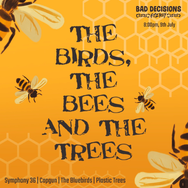 The Birds, the Bees and the Trees live at Bad Decisions Bar - Concert poster