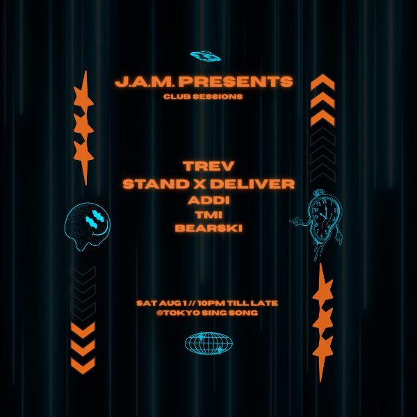 J.A.M Club Sessions live at Tokyo Sing Song - Concert poster