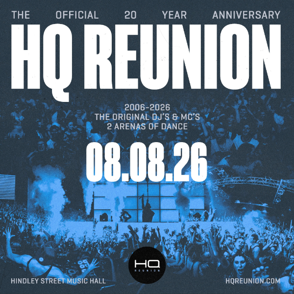 HQ Reunion live at Hindley St Music Hall - Concert poster
