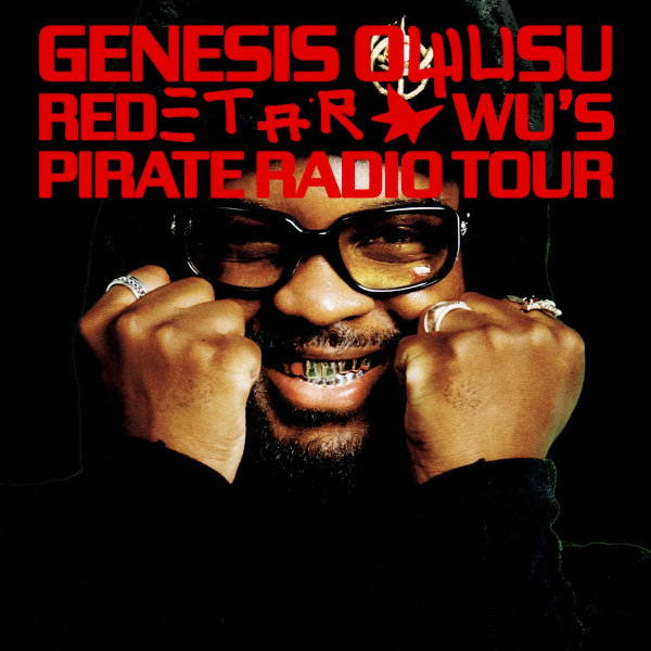 Genesis Owusu - Red Star Wu's Pirate Radio Tour live at UC Refectory in Bruce on May 15, 2026 - Concert poster