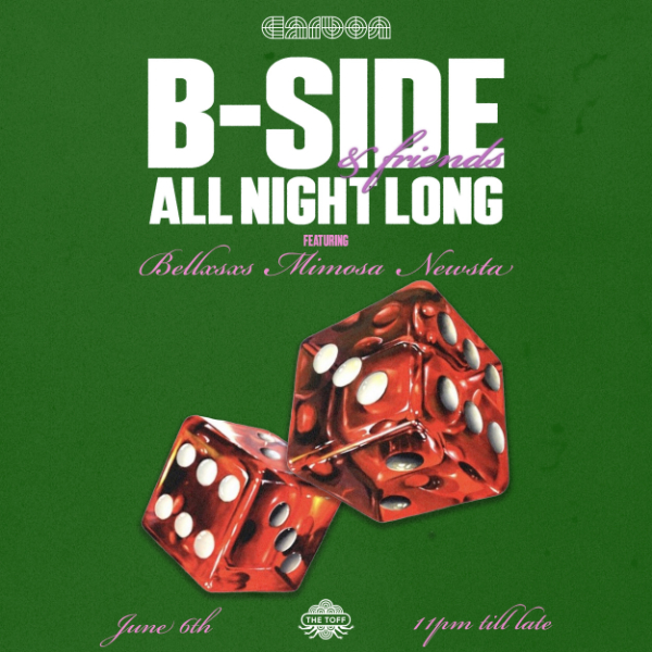 B-SIDE & FRIENDS - All Night Long live at THE TOFF IN TOWN, MELBOURNE - Concert poster