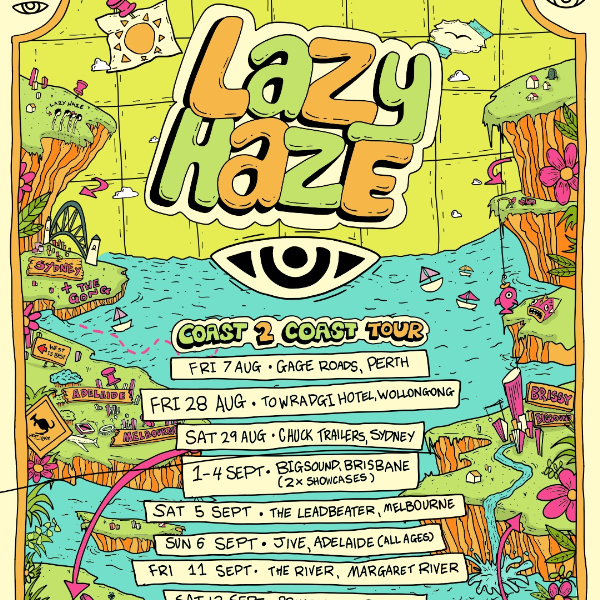 Lazy Haze 'Coast to Coast' Tour live at JIVE, ADELAIDE - Concert poster