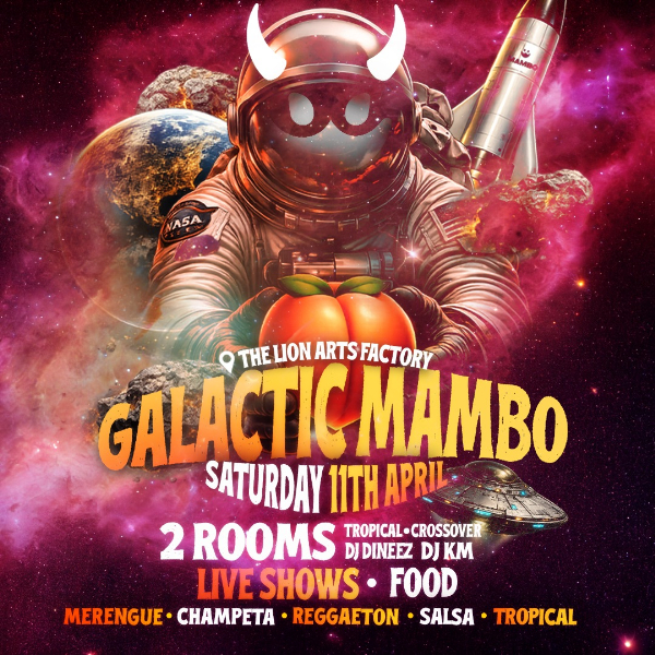 MAMBO GALACTIC live at Lion Arts Factory in Adelaide on April 11, 2026 - Concert poster