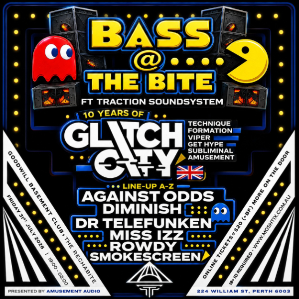 Bass @ The Bite: Glitch City, Diminish, Against Odds + more (DRUM & BASS) live at The Rechabite - Concert poster