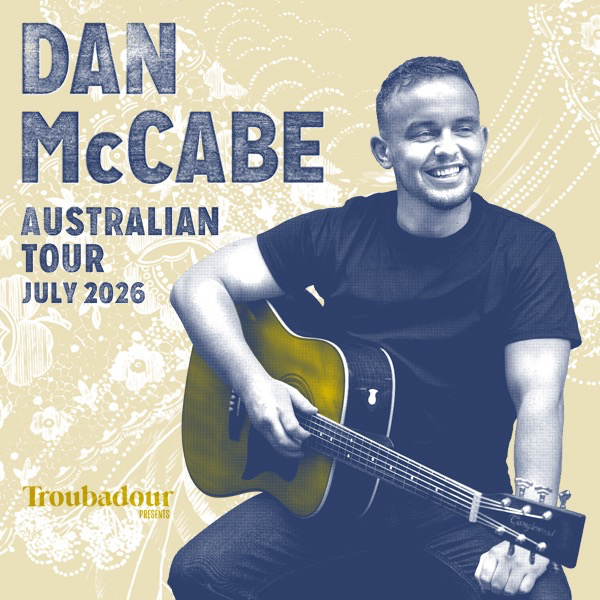 Dan McCabe Australian Tour 2026 live at JIVE, ADELAIDE - Concert poster