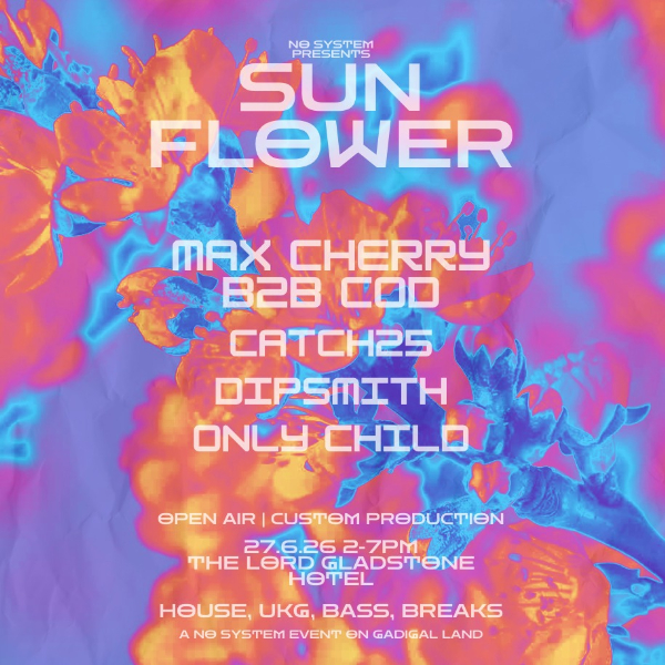 SUNFLOWER live at Lord Gladstone Hotel - Concert poster