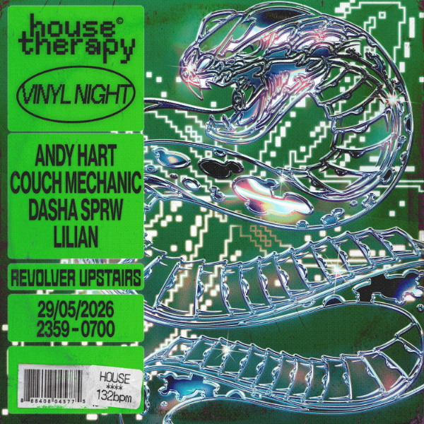 House Therapy: Vinyl Night live at Revolver Nightclub - Concert poster