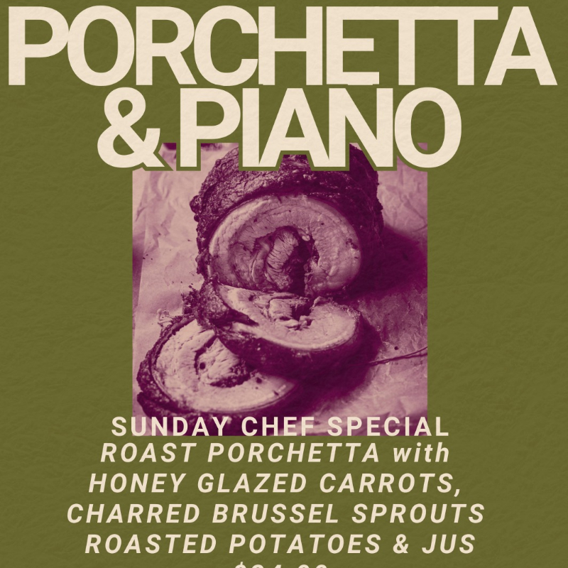 'Sunday Roast' Porchetta, Pool & Piano live at MOJO'S BAR - Concert poster
