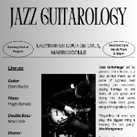 Lvl 1 - Jazz Guitarology live at Lazybones Lounge Restaurant & Bar - Concert poster