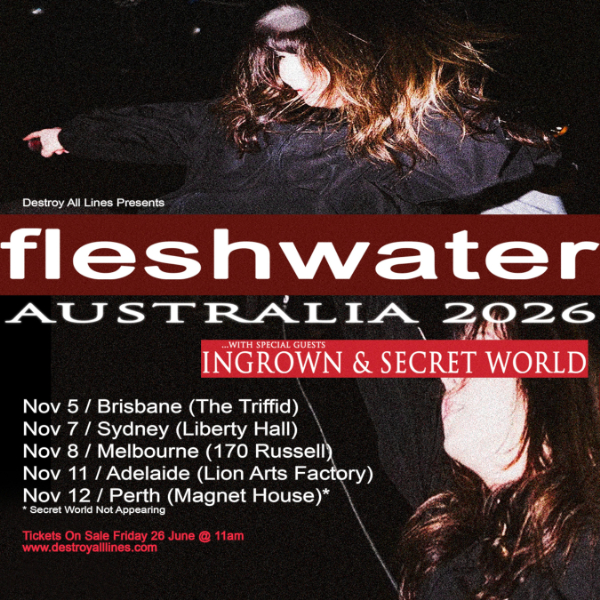 Fleshwater Australian Tour 2026 live at Touring Nationally (Various Venues) - Concert poster