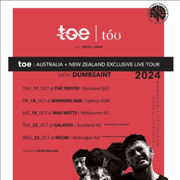 Toe (Japan) Australian tour 2024