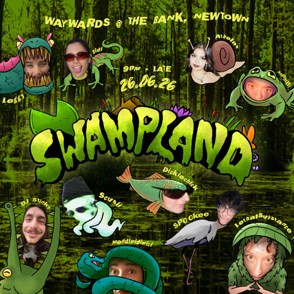 SWAMPLAND live at Waywards Ballroom - Concert poster