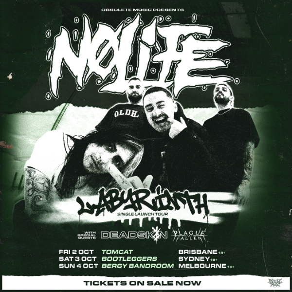 No Life - Labyrinth East Coast Tour live at Bootleggers - Concert poster