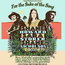 SHANE HOWARD - SARA STORER - SHANE NICHOLSON: For The Sake of The Song live at Queenscliff Town Hall in Queenscliff on May 16, 2026 - Concert poster