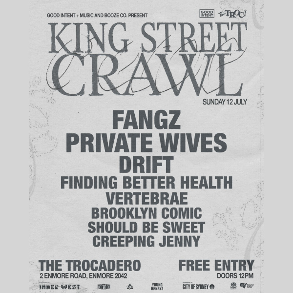KING STREET CRAWL - FREE live at The Trocadero Room - Concert poster