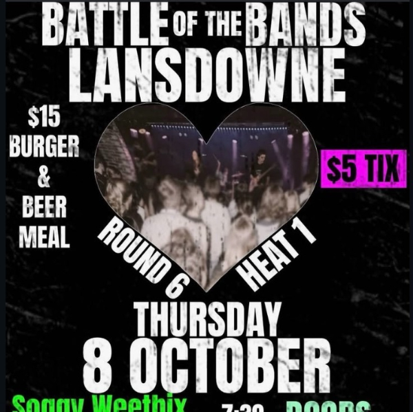 Battle of the Bands live at Lansdowne Hotel - Concert poster