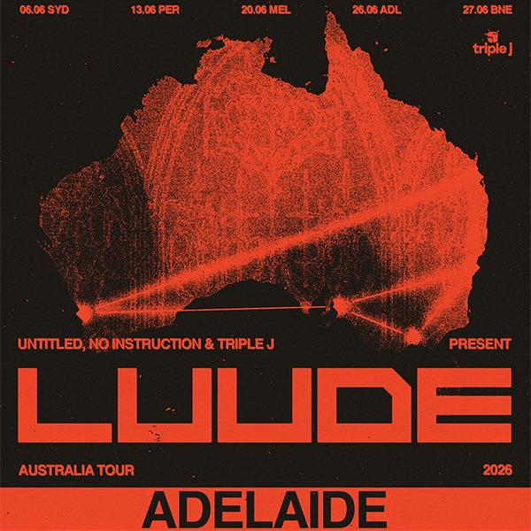 Luude live at Hindley St Music Hall - Concert poster